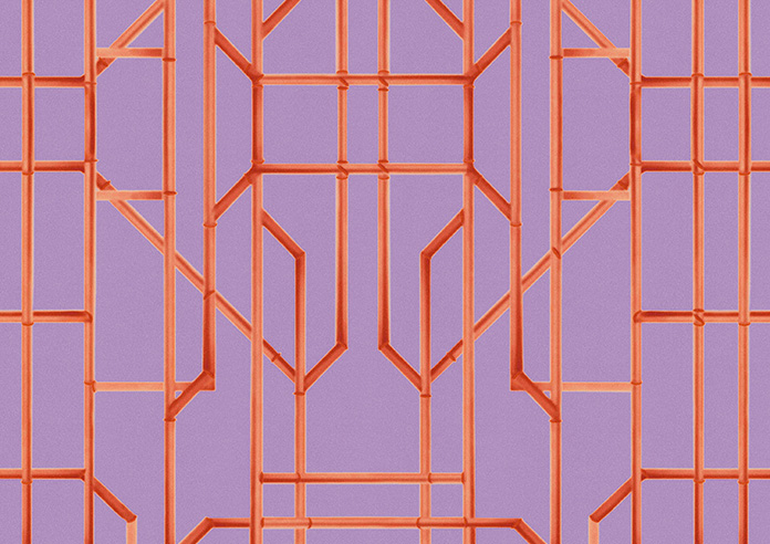 Bamboo Candy, Red Lilac - Twist&Fit Roman Blind - Image 7